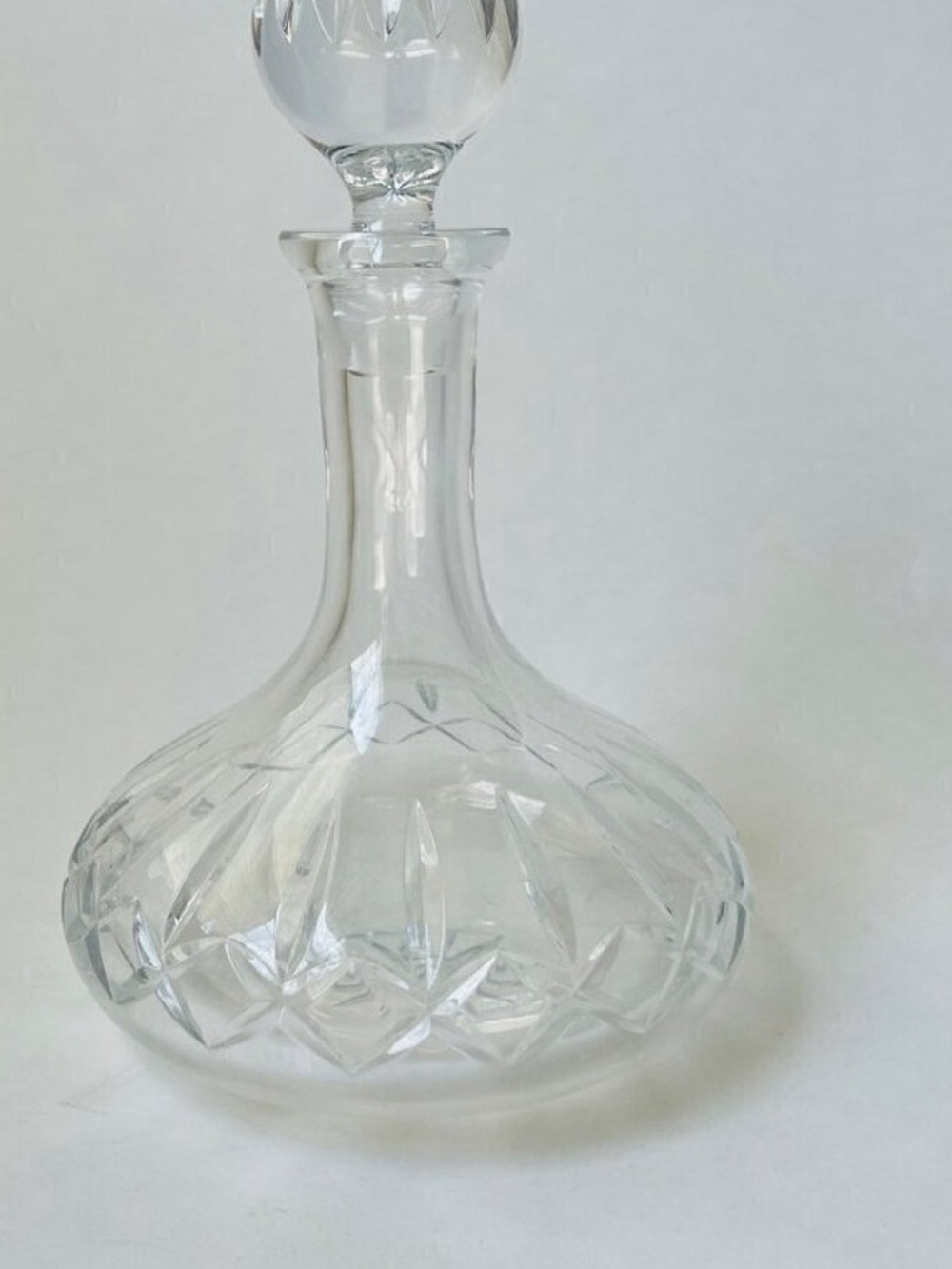 Crystal Cut Glass Decanter - Clear